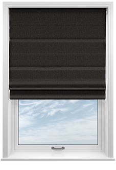 Devonshire, Charcoal - Twist&Fit Roman Blind
